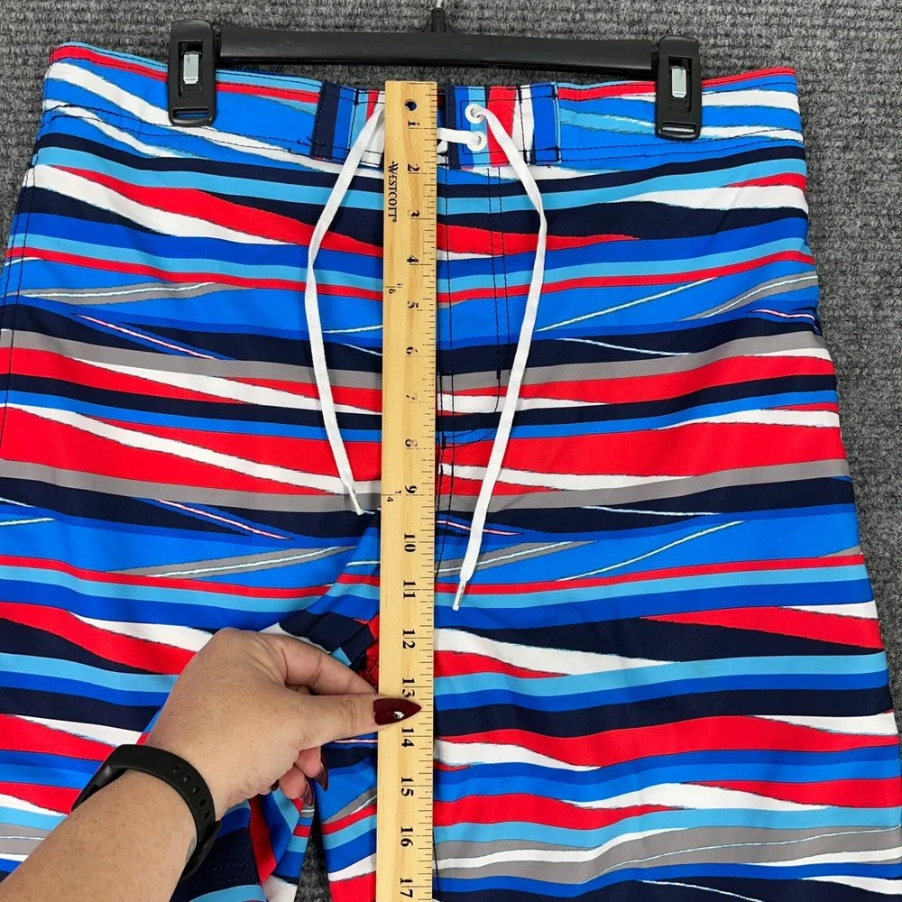 Speedo Shatter Stripe‎ Board Shorts Swim Trunks Striped L Men Beachwear